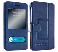 Étui Smartphone Universel Taille 3XL Fenêtres D'affichage, bleu nuit