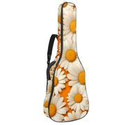 Étui souple pour guitare acoustique avec sangle à dos et 2 poches, couleur chair orange, sans rembourrage, sac à dos imperméable en tissu Oxford pour guitare basse 109 cm, multicolore, Taille unique,