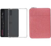 Étui souple transparent pour ZTE Nubia RedMagic Gaming Tablet 3Pro, housse de protection en tissu Oxford pour tablette de 9,06", sac intérieur imperméable + étui de protection (rose rouge)