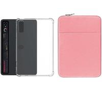Étui souple transparent pour ZTE Nubia RedMagic Gaming Tablet 3Pro, housse de protection en tissu Oxford pour tablette de 9,06", sac intérieur imperméable + étui de protection (rose)