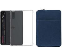 Étui souple transparent pour ZTE Nubia RedMagic Gaming Tablet 3Pro, housse de protection en tissu Oxford pour tablette de 9,06", sac intérieur imperméable + étui de protection (bleu marine)