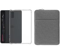 Étui souple transparent pour ZTE Nubia RedMagic Gaming Tablet 3Pro, housse de protection en tissu Oxford pour tablette de 9,06", sac intérieur imperméable + étui de protection (gris foncé)