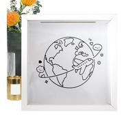 Étui souvenir d'aventure - Galaxy Design Shadow Display, Ticket Slot Collector Frame | Organiseur de stockage de bureau à suspendre, solution de rangement pour souvenirs de photo de voyage, souvenirs