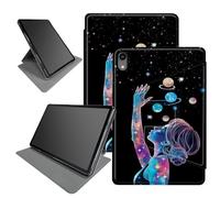 Étui Space Nebula Girl pour iPad 10e génération 10,9" version 2022 (numéro de modèle : A2696 A2757 A2777), support pliable rotatif à 360 degrés, plusieurs angles de vue avec mise en veille/réveil