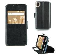 Etui Stand À Rabat Latéral Avec Fenêtre Noir Wiko Sunny Max