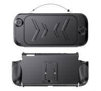 Étui station d'accueil - Pour Nintendo Switch 2 2025 - Coque de protection en TPU avec support à rabat et poignée - Design à dégagement rapide - Pour manettes Joy-Con - Noir