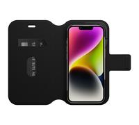Etui Strada Coque pour iPhone 14 Plus, Antichoc, anti-chute, cuir de qualité, 2 porte-cartes, supporte 3 x plus de chutes que la norme militaire - Noir