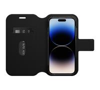 Etui Strada Coque pour iPhone 14 Pro Max, Antichoc, anti-chute, cuir de qualité, 2 porte-cartes, supporte 3 x plus de chutes que la norme militaire - Noir