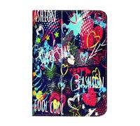 Étui Tablette 10 pouces - AVIZAR - Motif graffitis - Fermeture Élastique - Support vidéo/clavier - Universel