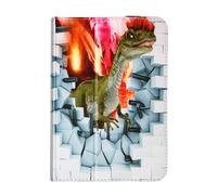 Étui Tablette 10 pouces Fonction Support Fermeture Élastique Motif dinosaure Gris G