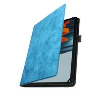 Étui Tablette 10 pouces Universel Simili cuir Design marbre Support vidéo Bleu