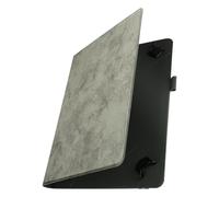 Avizar Étui tablette 10 pouces universel simili cuir design marbre support vidéo gris