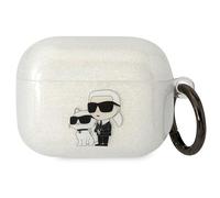 Étui transparent à paillettes Karl Lagerfeld pour AirPods Pro Karl&Choupette