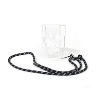Étui transparent en polycarbonate pour appareil photo Fujifilm Instax pour Mini EVO avec cordon de serrage, résistant aux chocs, coque rigide et légère avec sangle réglable