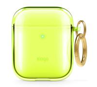Étui transparent pour Airpods elago avec porte-clés conçu pour Apple Airpods 1 et 2 (jaune fluo)