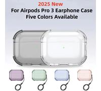 Étui transparent pour AirPods Pro 3 avec lanière porte-clés et Kit de nettoyage housse de protection antichoc en TPU souple pour AirPods Pro 3 Vert clair