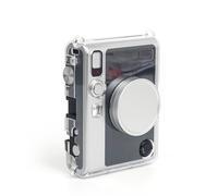 Étui transparent pour appareil photo Instax Mini EVO avec capuchon d'objectif, coque de protection transparente et anti-rayures, étui de transport rigide de voyage avec bandoulière