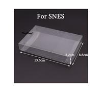 Étui transparent pour cartouche de jeu SNES, housse en plastique PET pour N64, NES, SNES, GB, GBA, GBC