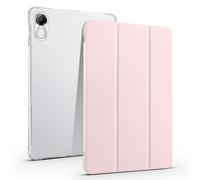 Étui transparent pour tablette compatible avec Oppo Pad Air 10,4", coque fine en TPU avec fonction veille/réveil automatique, coque de protection légère avec porte-crayon - coque antichoc - rose