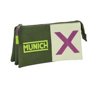 Etui triple multi-usages Munich Bright vert kaki 22 x 12 x 3 cm