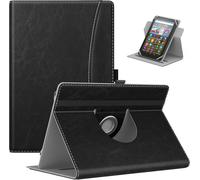 Étui Universel Compatible Avec 7"" - 8"" Ipad Mini 1-6. Gén./Samsung Galaxy Tab/Lenovo/Kindle Fire Tablette, Coque En Pu Légère À Rotation De 360° Avec Rangement Support Intégré, Noir.[F122]