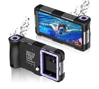 Étui Universel de téléphone avec Tuba avec lanière pour plongée, Natation, Photographie sous-Marine, étanchéité IP68, pour iPhone 15/14/13/12/11/Pro Max XR X, Samsung Galaxy S23 S22 S21 Noir/Violet
