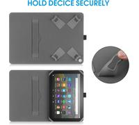 Étui Universel Pour 7-8 Pouces Tablette Fire Hd 8 2020/2022 & Fire Hd 8 Plus 2020/2022 Avec Support Folio Et Dragonne Housse De Protection Pour 7""-8"" Samsung Android Tablette - Noir