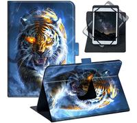Étui universel pour iPad 2025 11 pouces/Samsung Tab A9+/Fire Max 11 (10,5-11,5 pouces) - Cuir PU Antichoc Stand Cover pour iPad Air 6, Galaxy Tab S10 FE, Lenovo Tab P11 Pro, Tigre Féroce