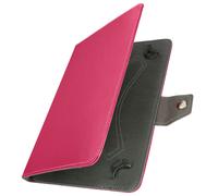 étui universel pour tablette 10 pouces au design vintage avec fonction de support - Rouge fuchsia