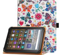Étui Universel Pour Tablette 7 Pouces 8 Pouces, Étui Folio Universel Housse De Protection Pour Tablette Tactile 7"" 8"", Avec Bande De Fixation En Silicone Réglable Et Dragonne-Butterfly
