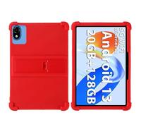 Étui universel pour tablette DOOGEE T10 Pro/T10/T10s/T10W/U10/U10 Pro/U9, Blackview Tab 60 WiFi/60 Pro/20 WiFi, OSCAL Pad 16/9/30/80 10,1" avec béquille en polycarbonate - Rouge