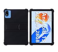 Étui universel pour tablette DOOGEE T10 Pro/T10/T10s/T10W/U10/U10 Pro/U9, Blackview Tab 60 WiFi/60 Pro/20 WiFi, OSCAL Pad 16/9/30/80 10,1" avec béquille PC, coque antichoc en silicone souple, noir