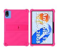 Étui universel pour tablette DOOGEE T10 Pro/T10/T10s/T10W/U10/U10 Pro/U9, Blackview Tab 60 WiFi/60 Pro/20 WiFi, OSCAL Pad 16/9/30/80 10,1" avec béquille PC, coque antichoc en silicone souple, rose