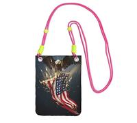 Étui universel pour téléphone portable avec imprimé aigle à tête blanche d'Amérique du Nord, Fuchsia, Taille unique