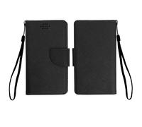 Etui universel Smartphone 152 x 76 x 10 mm avec Porte-cartes Fancy Style noir