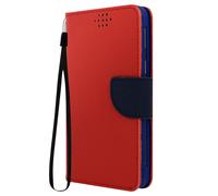 Etui universel Smartphone 152 x 76 x 10 mm avec Porte-cartes Fancy Style rouge