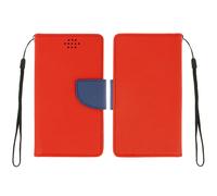 Etui universel Smartphone 152 x 76 x 10 mm avec Porte-cartes Fancy Style rouge