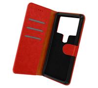 Etui Universel pour Smartphone 52 à 55 pouces avec Porte cartes Support Vidéo rouge