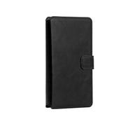 Etui Universel Taille XL Folio Wallet avec Porte-carte et Languette de Fermeture Noir