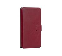 Etui Universel Taille XS Folio Wallet avec Porte-carte et Languette de Fermeture Rouge