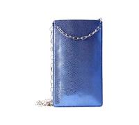 Etui Universel XL pour Smartphone avec Chaîne Dorée et 2 Emplacements Cartes Bleu