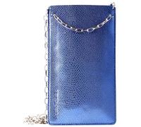 Étui universel Puro GLAM Chain pour smartphone avec chaîne dorée et 2 emplacements cartes - bleu