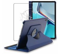 ebestStar - Coque pour Huawei MatePad 11 (2021), Etui Rotatif 360, Housse Protection PU Cuir, Bleu Foncé + Verre Trempé