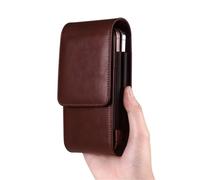 Étui vertical à double pochette pour téléphone portable, téléphone portable, sac banane pour homme, porte-cartes pour sorties (café)