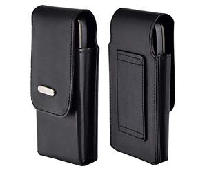 Étui vertical compatible avec TCL Onetouch 4043 Étui de protection en cuir avec passant de ceinture à l'arrière