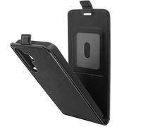 Avizar Étui Vintage Clapet Vertical pour Samsung Galaxy A15 5G Noir