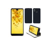 Etui Wiko View 2 PRO bleu luxe Ultra Slim Cuir Style avec stand - Housse Folio Flip Cover coque antichoc de protection pour Wiko View 2 PRO bleue