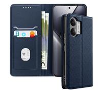 Étui Xiaomi Poco X8 Pro Max Portefeuille Anti RFID, Texture litchi Bleu Nuit