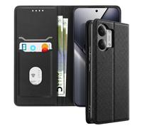 Étui Xiaomi Poco X8 Pro Max Portefeuille Anti RFID, Texture litchi Noir