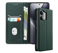 Étui Xiaomi Poco X8 Pro Max Portefeuille Anti RFID, Texture litchi Vert Foncé